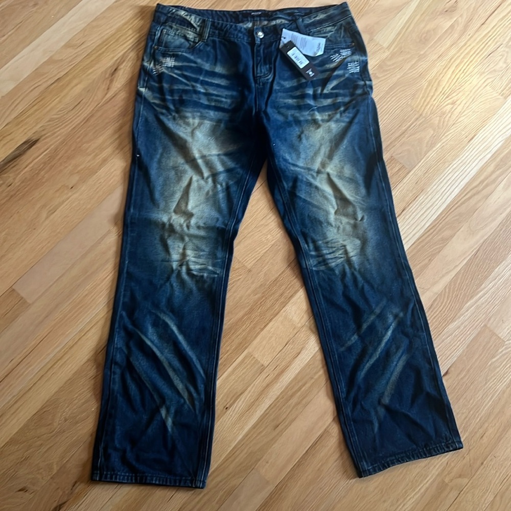Jaded London, NWT embroidered jeans. Size W34.